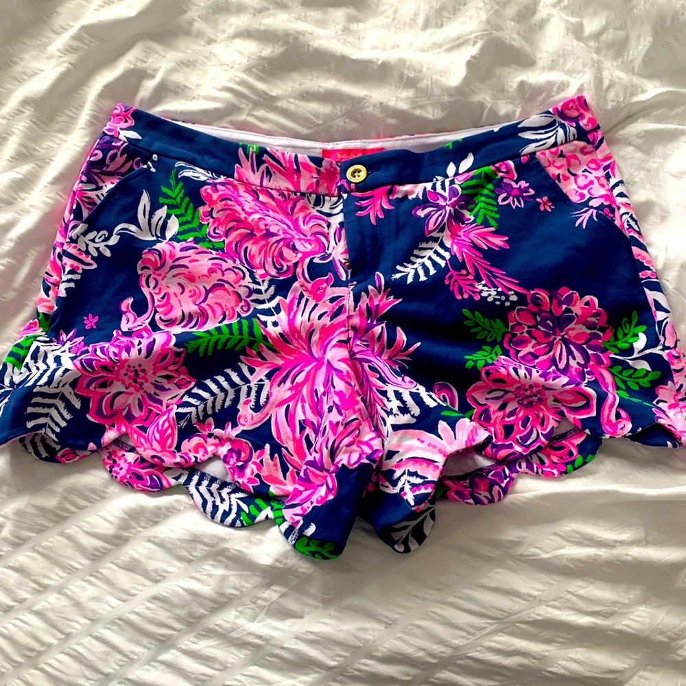 NWT Lilly Pulitzer Buttercup Knit Shorts 16 ~ Ruffle Your Feathers